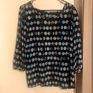 Anthropologie “moon phase” blouse. 3/4 sleeve. EUC